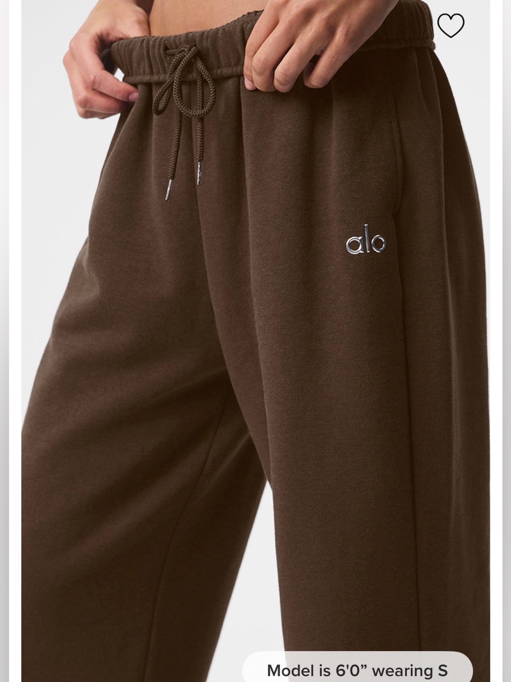 SOLD ON M E R C Alo SET espresso wide leg pants and hoodie - Picture 3 of 7